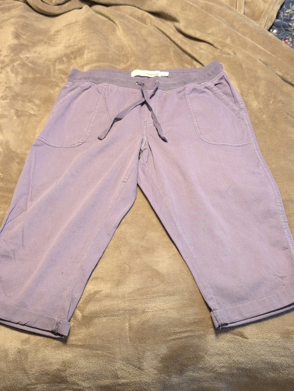 Sonoma Lavender Drawstring Waist Capris